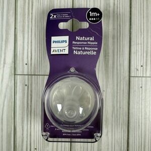 PACK OF 2 Philips Avent Natural Response Nipple Flow 3 1M+ Baby Bottle Nipples